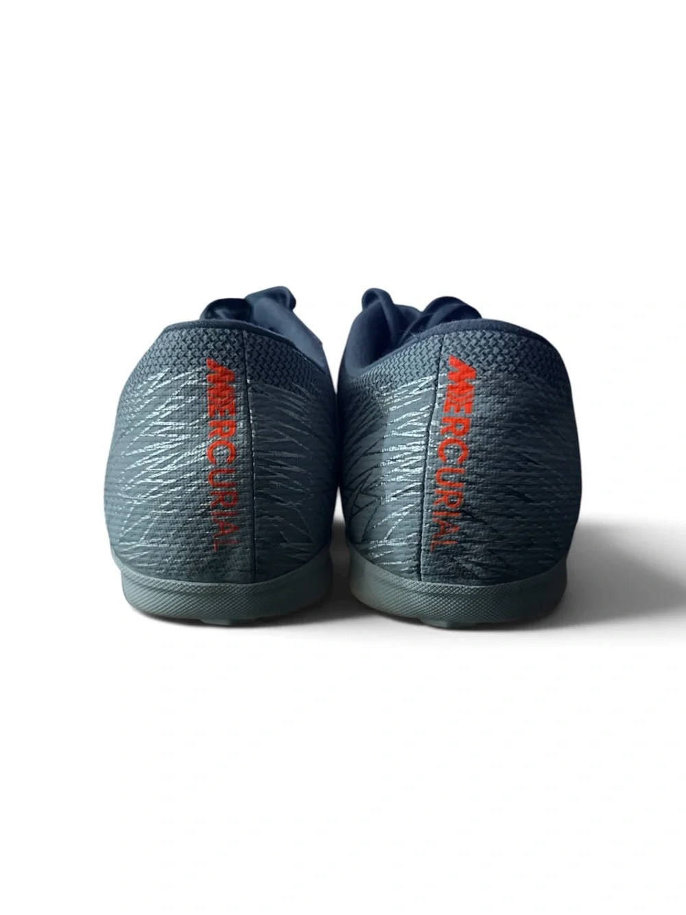 Nike Men’s Gray Athletic Shoes with Orange Accent Swoosh